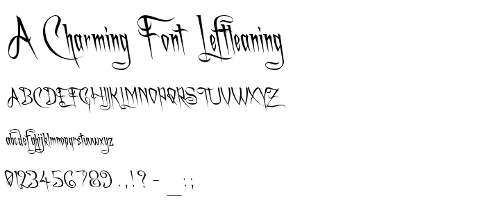 A Charming Font Leftleaning police